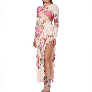 AFRM Jacie Floral Ruffled Low Back Maxi NWT